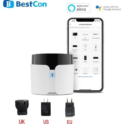 BroadLink BestCon RM4c Pro IR and RF433/315 Smart Wi-Fi Universal Remote Control Works with Alexa Google Home, IFTTT
