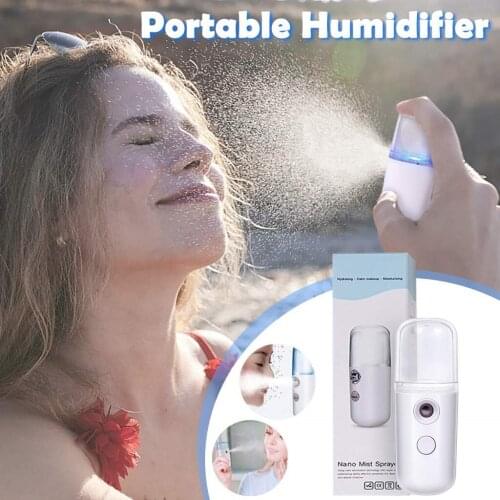 Facial Water Replenishment Instrument Portable Humidifier Nano Mist Sprayer Skin Care Electronic Vaporizer Mini Hand Steamer