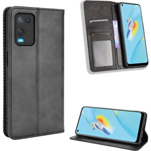 For Oppo A54 4G 5G Case Luxury Flip PU Leather Wallet Magnetic Adsorption Protective Case For OPPO A54 A 54 OPPOA54 Phone Bag
