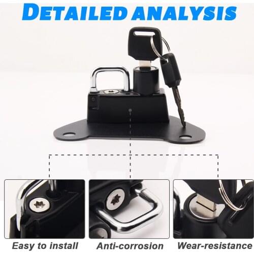 For for Indian Scout/Sixty 2015-2018 2016 2017 Motorcycle Helmet Lock Mount Hook Side Anti-theft Security Alloy with 2 Keys fits