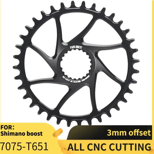 NEW PASS QUEST 3mm Offset 38/4042/44T Mountain Bike Narrow Bicycle Sprocket for Deore XT M7100/8100/9100 SHIMANO 12S BOOST Crank