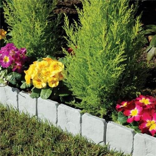 1Pc/100PCS Garden Fence Border Folding Landscape Flower Fence-Path Garden Edging Lawn Imitation Stone Fence Grounding Fence