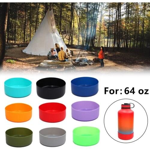 1PC Slip-proof Silicone Airless Bottle Boots Sleeves Fit 64oz For Hydro-Flask Bottle Outdoor Camping Sports Bottle Accessories