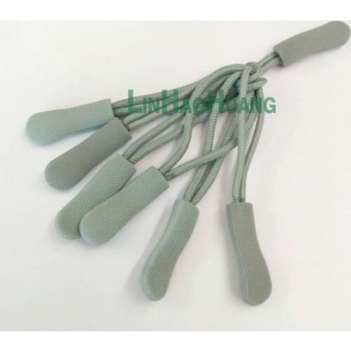100pcs/1lot slip-resistant grey silicon zipper puller plastic puller for apparel luggage bag sportwear free shipping