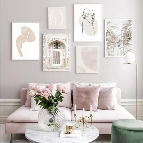 Abstract Painting Scandinavian Poster Nordic Decor Bohemian Arch Canvas Print Wall Art Picture Simplicity Home Decoration