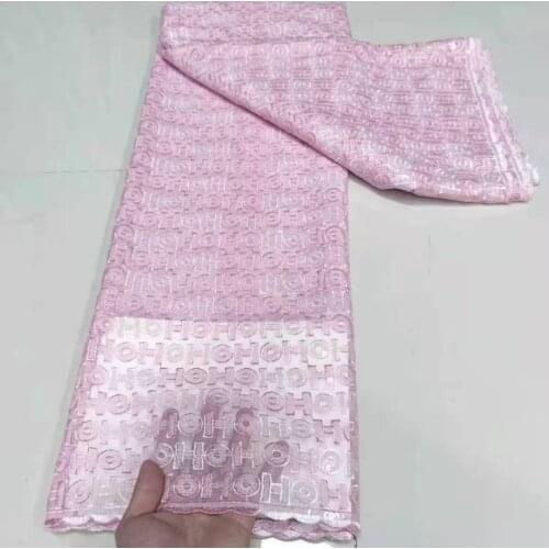 African Velvet Lace Fabric 2020 High Quality Lace Material Pink Tulle Lace Fabrics For Nigerian Wedding Dress S992