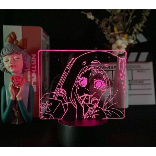 Anime Lamp Night Lighting Runa Yomozuki Acrylic 3D LED Light Kakegurui Compulsive Gambler Kids Room Decoration Gift APP Control