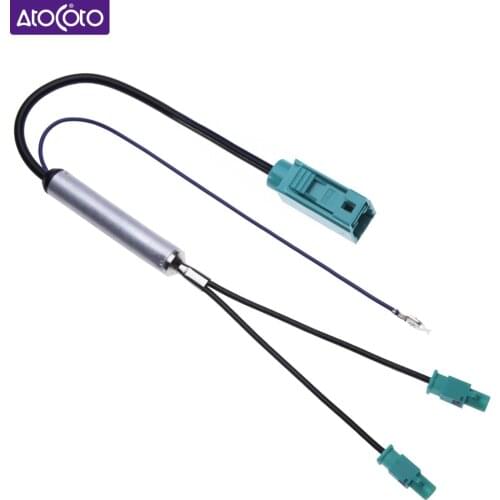 Car Radio Diversity System 1 Female to 2 Male Dual Fakra Aerial Antenna Conversion Cable Adapter for VW for Audi DVD Head Unit