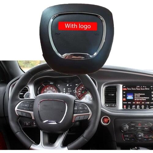 Car Accessories For Dodge Charger Challenger SRT 2015-2020 Steering Wheel Horn Cover Cap Center Speaker Panel With Emblem