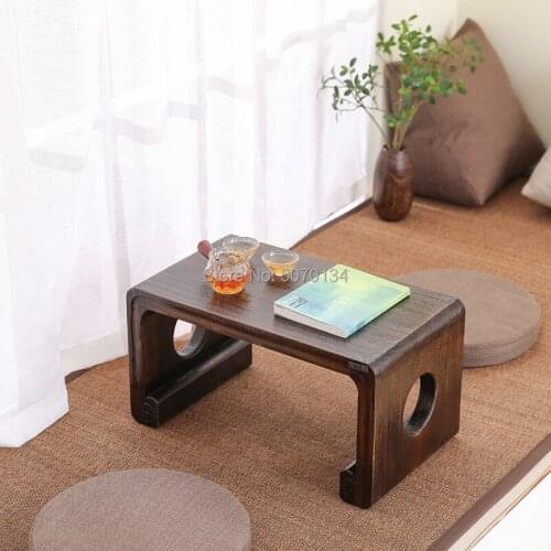 Japanese Style Tea Table / Computer table Rectangle Paulownia Wood Traditional Furniture Low Coffee Table