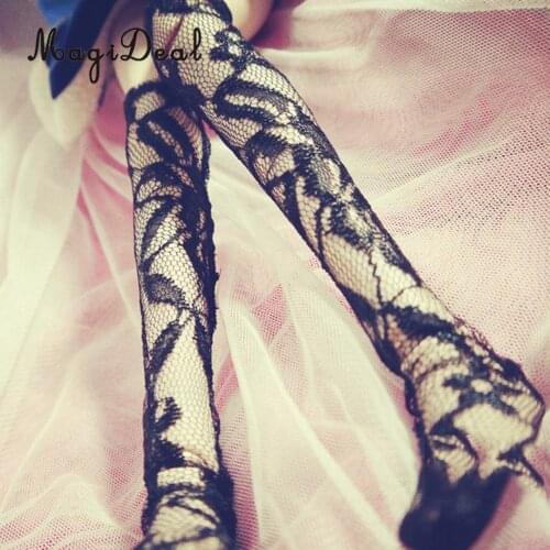 Lovely Knee-High Lace Stockings for 1/3 BJD Night Lolita Dolls Accs Black