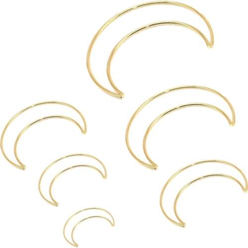 DIY Materials Iron Loop Dreamcatcher Ring Metal Hoop Golden Home Decor High Quality 6PCS Creative Moon Love Five-pointed Star