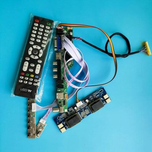 For LM230WF1-TLE3 30pin 1920X1080 23" TV USB Digital Signal Controller Driver Board New LCD HDMI kit Module VGA AV 4 lamps