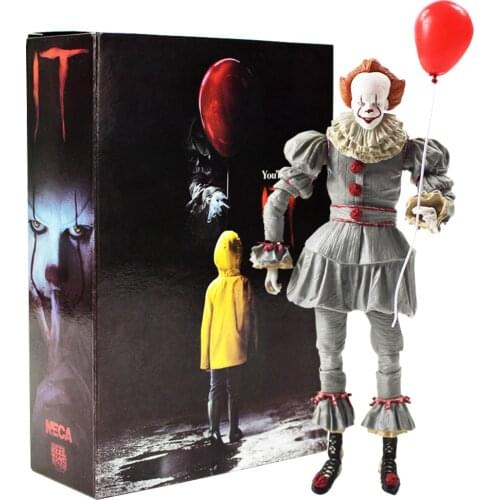 20cm NECA Scarry Movie Joker Clown Halloween Day Cosplay Horror Dolls PVC Action Figure Toys