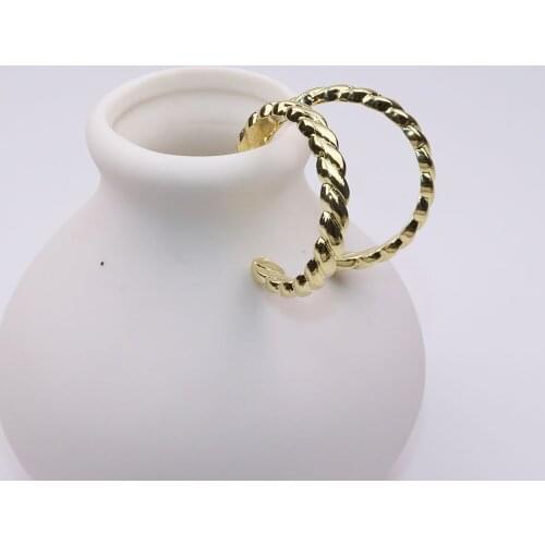 Eruifa 6pcs 28mm Chain Earring Stud Hoop Connctor Gold/Silver Plated Zinc Alloy Jewelry DIY Necklace Bracelet Earrings