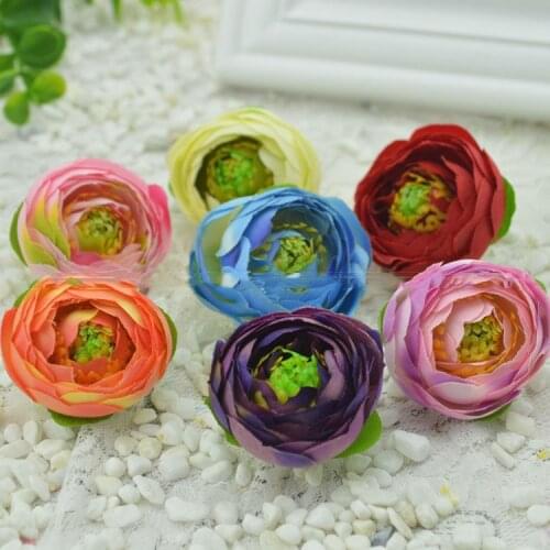 Artificial flowers National hot good simulation Huashan camellia small tea bud silk flower floral decoration flower DIY hairpin