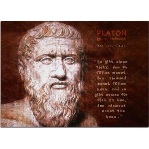 Canvas Painting Platon Greek Philosopher Posters and Prints Wall Art Picture for Living Room Decor No Frame