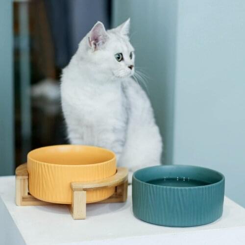 Ceramic Pet Food Water Feeder Cats Small Dogs Pet Bowl Food Container Cat And Dog Feeding Supplies Cats Small Dogs Cat Dog Bowl