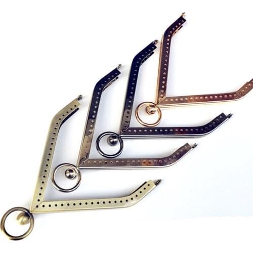 10pcs 11.5cm House Shape Ladder Shape Bronze Metal Purse Frame Handle for Bag Sewing Craft Tailor Sewer