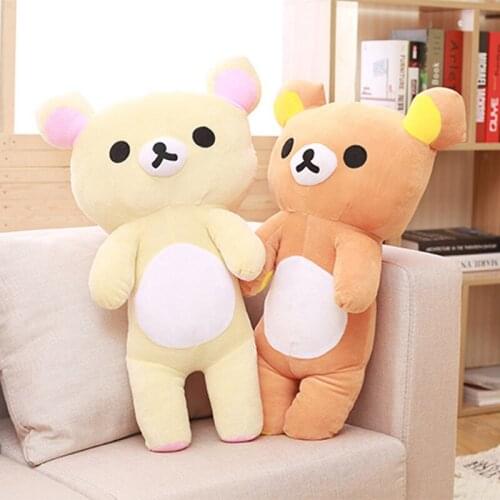 Cute Rilakkuma plush doll Bear couple Big size Stuffed toys Pillow gifts For girlfriend birthday present
