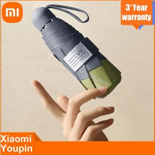 Xiaomi 8 Ribs Mini Umbrella 6 Ribs Anti-UV 5 Folding Sun Umbrella Portable Travel Rain Umbrella Pocket Children Umbrellas