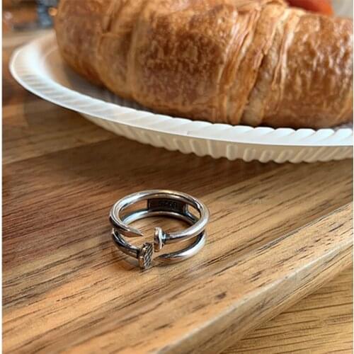 Miuoxion Wholesale Retro Nail Ring Simple Fashion Personality Jewelry For Women Feature Namour Charm Gift All Seasons