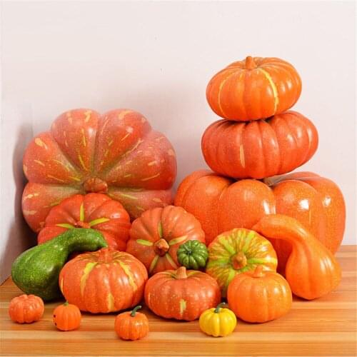 Simulation fake pumpkin artificial vegetables model supermarket store shop home Halloween christmas decorations props toys