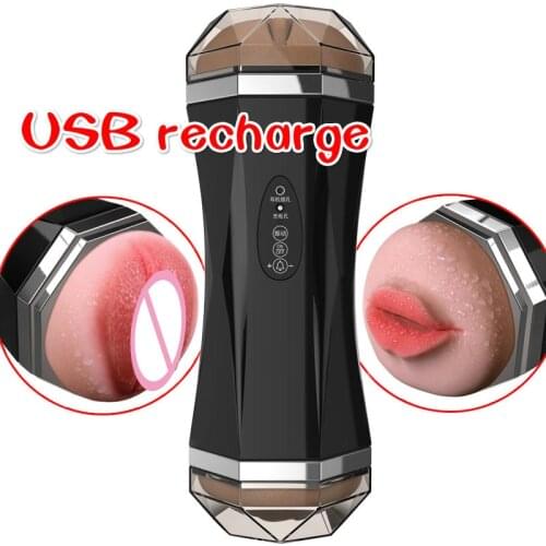 Sex shopRealistic Vagina Oral Real Pussy Masturbation Voice Aircraft Cup Male Masturbator Pussy Sex Toys For Men Sucking Machine