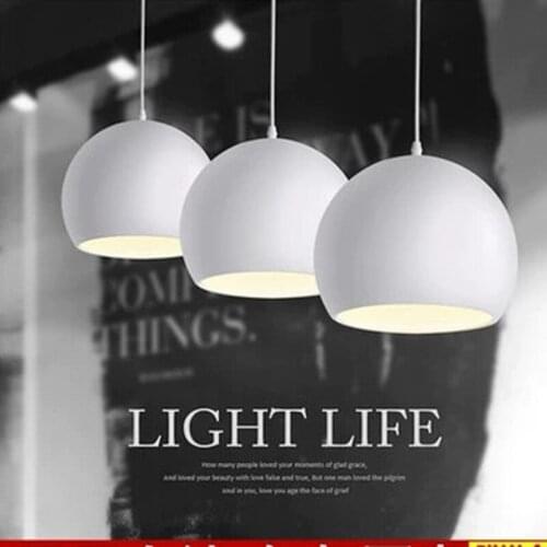 Modern fashion Black & White E27 Pendant lamps for creative Nordic Restaurant/Bedroom Pendant lights AC 90~260V