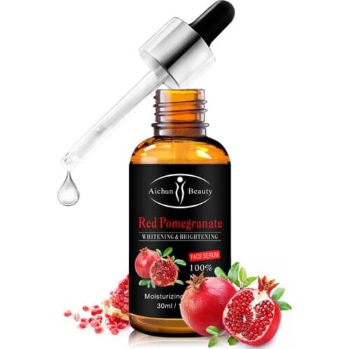 100% Red Pomegranate Facial Essence Whitening Anti-Aging Moisturizing Nourishing Face Sreum Shrink Pores Facial Skin Care