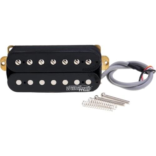 Wilkinson M Series WOH Classical Open Style Ceramic Humbucker Neck Pickup for 7-String Electric Guitar, Black