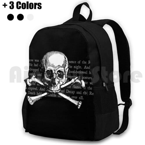 Vintage Skull Outdoor Hiking Backpack Riding Climbing Sports Bag Skull Skull And Crossbones Vintage Black And White Books Death