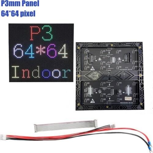 Indoor Led Display P3 64*64 Pixles 192*192mm 1/32 Scan RGB Full Color LED Panel Hub75 SMD P3 Led Display Module Video Wall