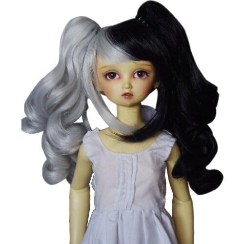 [wamami] 97# White & Black Wig 1/6 SD DOD AOD DZ BJD Dollfie With Hair Clip