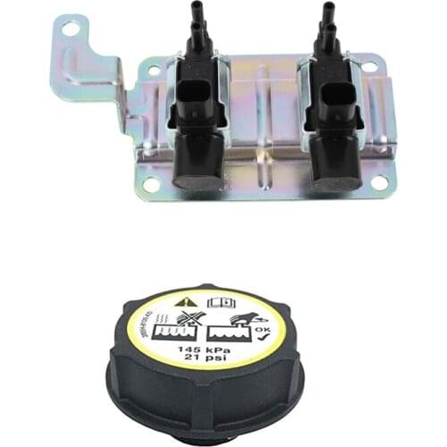 1 Pcs Intake Manifold Vacuum Solenoid Valve Fits Ford Focus & 1 Pcs Tank/Radiator Cap for Ford/Focus/Fiesta/C-Max