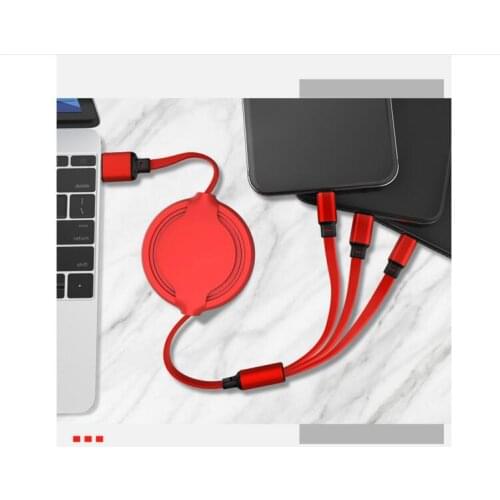 100 pcs brand new 3 in 1 Liquid silicone Fast Charging Data Cord skin friendly Cable Micro USB Type C Phone Charger
