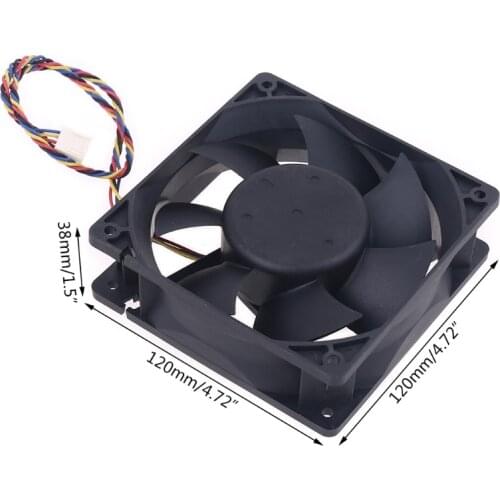 120mm 1.6A 12V 4 Wire PWM Cooling Fan for Delta AFB1212SHE 12038 Machine L41E