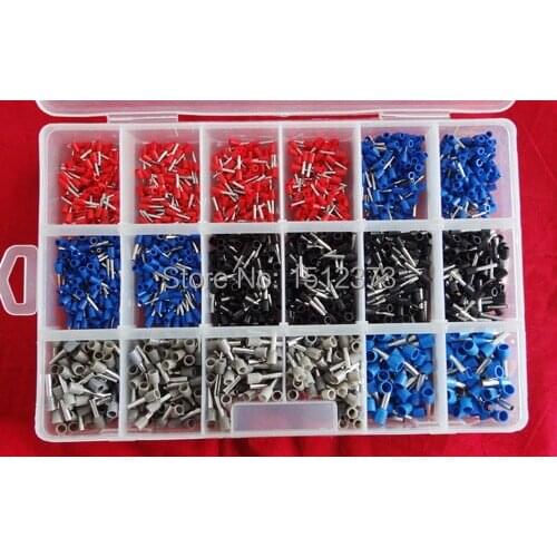 1700PCS/ cord end terminal wire ferrules cable ends cord terminal four color five size mixed