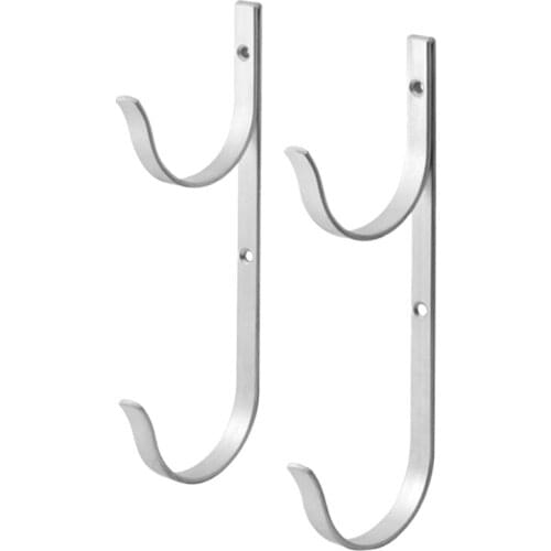 Pool Pole Hanger Premium 2pcs Aluminium Holder For Telescopic Poles, Skimmers,Garden Tools And Swimming Pool Accessories