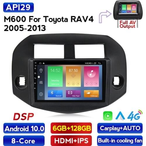 4G LTE Android 10 128G ROM Car Radio Multimedia Video Player Navigation GPS headunit For Toyota RAV4 2006-2012 WIFI 2Din DVD BT