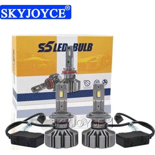 SKYJOYCE 1 Set S5 H7 Canbus Car LED Headlight Bulbs 60W 6000K White Fanless H4 H7 H8 H11 9005 HB3 9006 HB4 Auto Car LED Fog Lamp