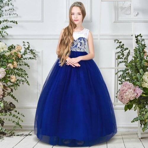 Ball Gown First First Communion Dress For Girls Tulle Children Costume For Kids Cloth Flower Girl Dresses for Wedding Party2-14