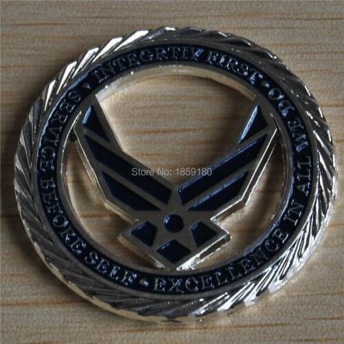 Free Shipping 20pcs/lot,US Air Force Core Values - USAF bronze Challenge Coin