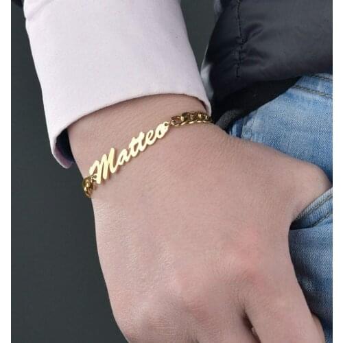Custom Name Bracelet Cuban Chain Stainless Steel Bracelet Do Not fade Bracelet For Women Men Bracelet Personalized Jewelry 2021