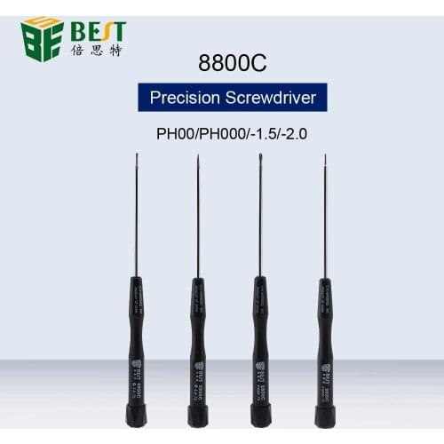BST-8800C 1pcs Magnetic Screwdriver PH00 PH000 1.5 2.0 Slotted Flatted Head For Laptop Watch Glasses Mobile Phone Repair Tools