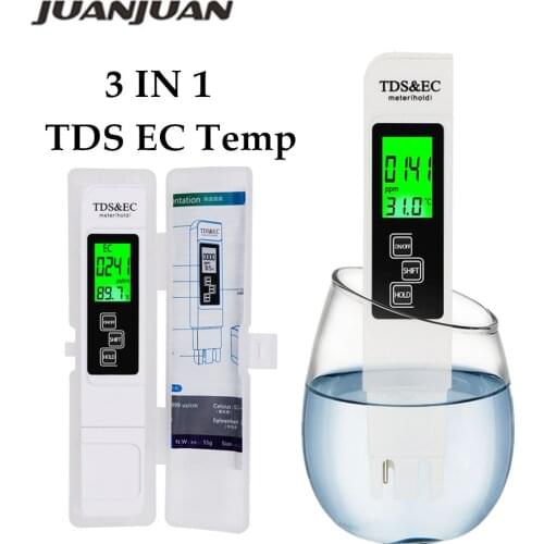 Digital TDS EC Tester Water Quality Purity Temperature Pocket Meter Aquarium Pool LCD Pen Monitor with Box Blcklight