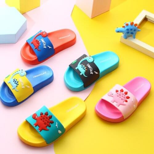 Home cute dinosaur boy slippers boys waterproof breathable non-slip house slippers 2021