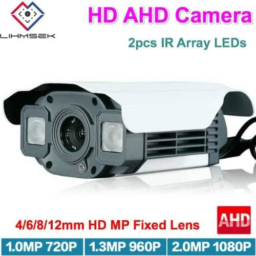 Lihmsek HD AHD Bullet IR Waterproof Camera AHD 2MP 1080P 960P 720P with 2pcs IR Array LEDs Long Night Vision IR Distance