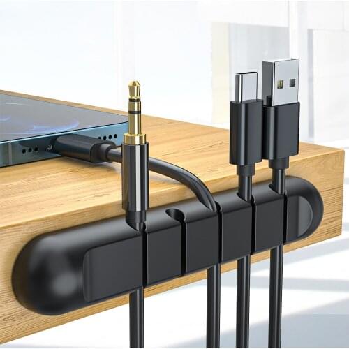 Cable Organizer Wire Management USB Organizador Cord Protector Office Desktop Phone Cables Holder For Mouse Headphone Earphone