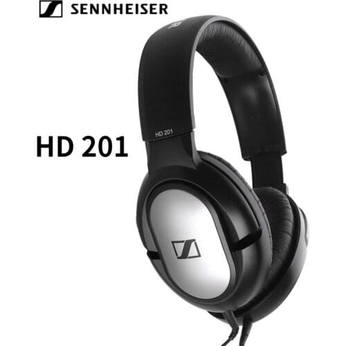 Original Sennheiser HD201 Stereo 3.5mm Wired Noise Isolation Earphone Sport Game Headset Deep Bass Headset for iPhone/Android